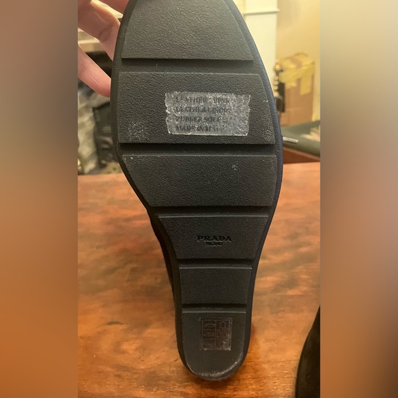 Authentic Prada Suede wedge booties 38.5 - Picture 8 of 9